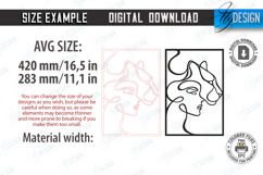 Romantic Line Art Laser Cut Bundle|Single Line Art| Love SVG Product Image 2