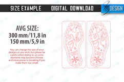 Santa Footprints Stencils Laser Cut Bundle,Christmas Stencil Product Image 2