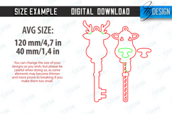Santa&#039;s Magic Keys Laser Cut Bundle, Layered Christmas Keys Product Image 2