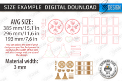Ferris Wheel Photo Frame Laser Cut Bundle|3D Model|Valentine Product Image 8