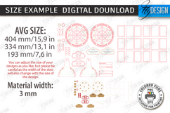 Ferris Wheel Photo Frame Laser Cut Bundle|3D Model|Valentine Product Image 9