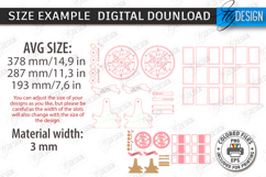 Wooden Ferris Wheel Photo Frame Laser Cut|3D Laser|Love SVG Product Image 2