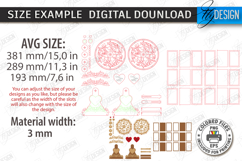 Ferris Wheel Photo Frame Laser Cut Bundle|3D Model|Valentine Product Image 12