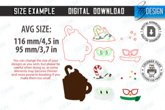 Hot Cocoa Mug Ornament Laser Cut Bundle|Christmas SVG Design Product Image 2