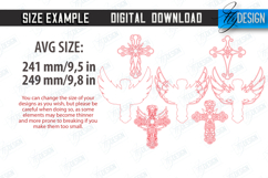 Cross Wings Multilayer Laser Cut Bundle, 3D Layered Mandala Product Image 2