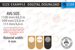 Lighted Wall Flower Holders Laser Cut Bundle|Modern Wall Art Product Image 7