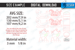 3D Christmas Sleigh Laser Cut Bundle, Xmas Santa Sleigh SVG Product Image 2