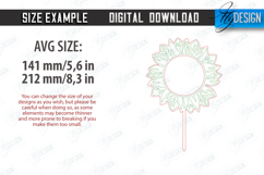 Wedding Cake Topper Laser Cut Design,Wedding Sunflower Decor Product Image 2