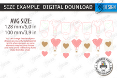 Valentine’s Day Garlands Laser Cut Bundle | Wall Decor SVG Product Image 2