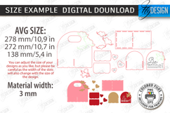 Bento Cake and Flower Holders Laser Cut Bundle|Gift Idea SVG Product Image 2