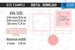 Gift Box for Snowflake Christmas Tree Ornament Laser Cut Product Image 2