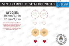 Valentine's Day Earrings Laser Cut Bundle|Hearts Shapes|Love Product Image 3