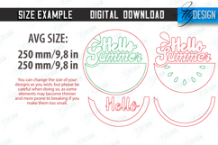 Summer Round Door Sign Laser Cut Bundle, Wooden Welcome Sign Product Image 2