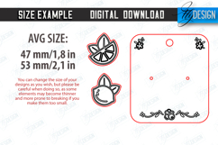Stud Earrings Berries Laser Cut Bundle, Jewelry Template SVG Product Image 2