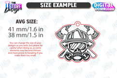 Firefighter Keychains Laser Cut Bundle, Fireman Sign SVG Product Image 2