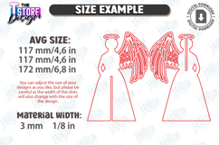3D Christmas Angels Laser Cut Bundle | Table Decorations SVG Product Image 2