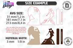 3D Romantic Couple Stands Laser Cut Bundle | Valentine&#039;s Day Product Image 2
