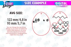 Personalized Kids Easter Egg Basket Tag Laser Cut SVG Design Product Image 2
