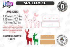 Reindeer Stands Décor Laser Cut Bundle|Christmas Decorations Product Image 2