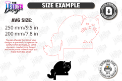 Door Corners Laser Cut Bundle|Cat Silhouette SVG|Wall Signs Product Image 2
