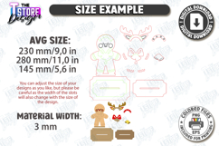 Wood Gingerbread Laser Cut Bundle | Cute Christmas Standing Product Image 2
