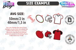 Sport Keychains Laser Cut Bundle| Key Rings |Sport Signs SVG Product Image 2