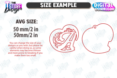 Heart Alphabet Keychains Laser Cut Bundle, Heart Ornament Product Image 2