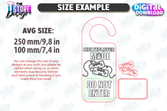 Gaming Doorknob Sign Laser Cut Bunlde, Wooden Door Hangers Product Image 2