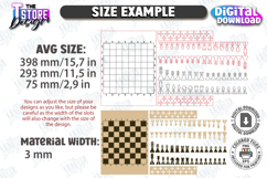 Wooden Chess Laser Cut|Board Game|Strategy Game SVG|3D Laser Product Image 2