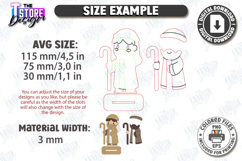 Kids Nativity Scene Laser Cut Bundle|Christmas Eve|Xmas SVG Product Image 2