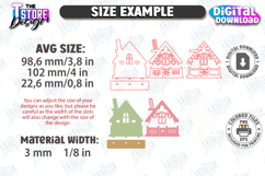 Christmas Standing Houses Laser Cut Bundle, Standing Decor Product Image 2