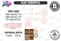 3D Geometric Coasters with Storage Boxes Laser Cut Bundle Product Image 2