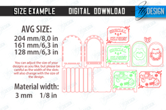 3D Christmas Santa Mailboxes Laser Cut Bundle,Letter Box SVG Product Image 3