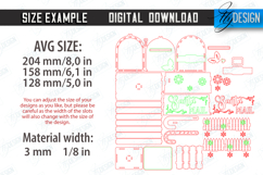3D Christmas Santa Mailboxes Laser Cut Bundle,Letter Box SVG Product Image 9