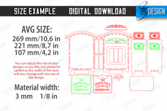 3D Christmas Santa Mailboxes Laser Cut Bundle,Letter Box SVG Product Image 15