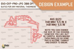 Fall Door Corner Laser Cut. Fall Door Trim SVG Design Product Image 2