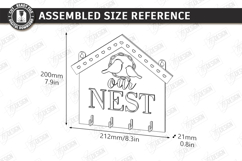 Wall Key Holder Laser Cut | Housewarming Gift | Key Hanger Product Image 2