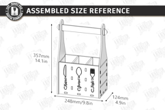 Kitchen Utensil Holder with a Handle Laser Cut | Organizer Product Image 2