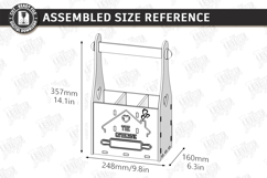 Kitchen Utensil Holder with a Handle Laser Cut | Organizer Product Image 2