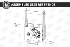 Kitchen Utensil Holder with a Handle Laser Cut | Organizer Product Image 2