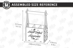 Kitchen Utensil Holder with a Handle Laser Cut | Organizer Product Image 2