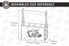 Kitchen Utensil Holder with a Handle Laser Cut | Organizer Product Image 2