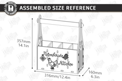 Kitchen Utensil Holder with a Handle Laser Cut | Organizer Product Image 2
