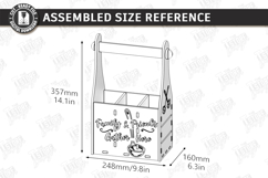 Kitchen Utensil Holder with a Handle Laser Cut | Organizer Product Image 2