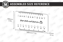 Knitting Needle Gauge &amp; Ruler Laser Cut | Sewing &amp; Craft SVG Product Image 2