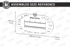 Knitting Needle Gauge &amp; Ruler Laser Cut | Sewing &amp; Craft SVG Product Image 2
