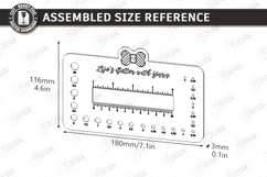 Knitting Needle Gauge &amp; Ruler Laser Cut | Sewing &amp; Craft SVG Product Image 2