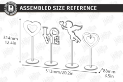 Love Table Stands Laser Cut Bundle | Valentines Table Decor Product Image 16
