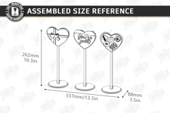 Love Table Stand Laser Cut Kit | Valentines Table Decor SVG Product Image 2