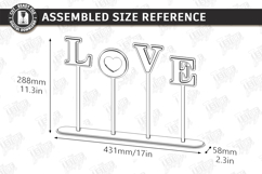 Love Table Stand Laser Cut Kit | Valentines Table Decor SVG Product Image 2